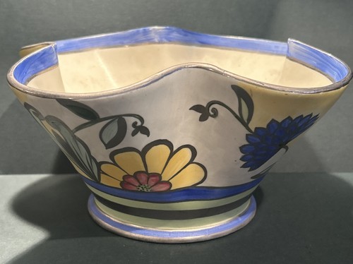 Vintage 1930s floral bowl - floral, vase