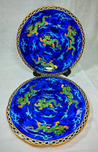 Antique dragon plates - antique,