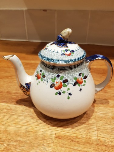 Corona ware teapot white blue - corona,